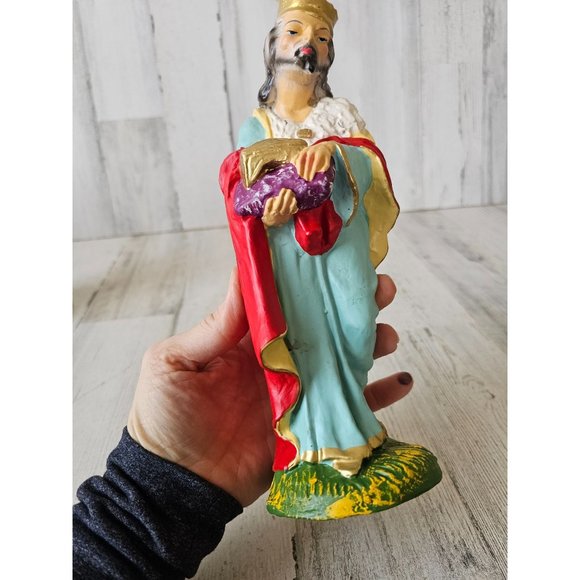 Vintage fontanini paper mache 77 Wiseman large myrrh village Xmas decor - Picture 5 of 8